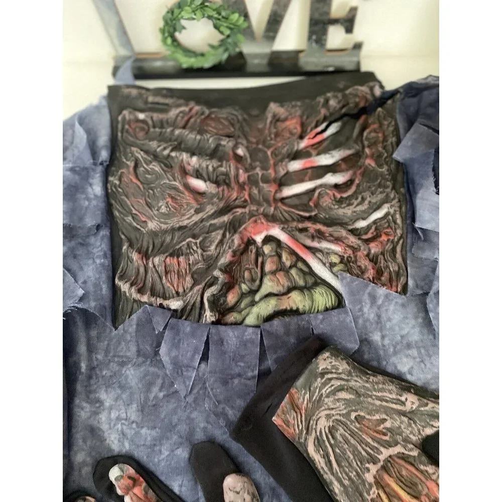 Costume Rotten‎ Walking Corpse Zombie Top Gloves Costume Kids Size M 8-10 NWOT